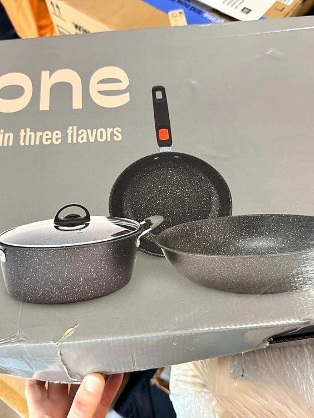 Stone The Ultimate in Three Flavors Cookware Set Cookware Set Gray NWT